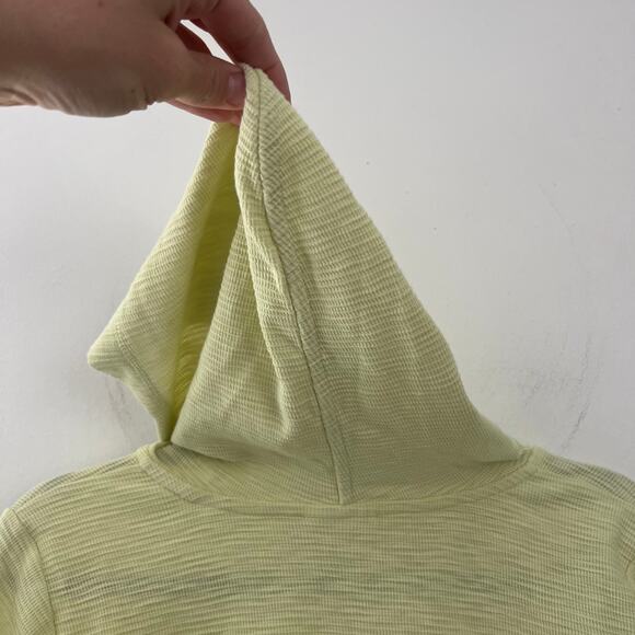 J Jill Hoodie Women’s Key Lime ribbed Cotton Pullover‎ Sweatshirt size small - Picture 9 of 11